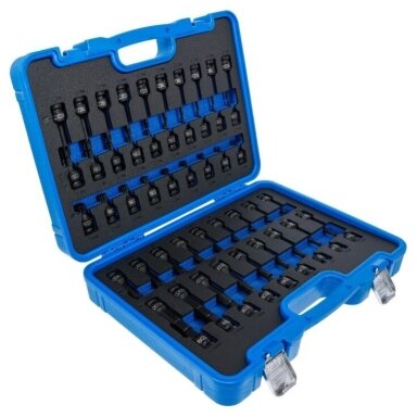 Smūginių antgalių 1/2" rinkinys | Hex, Torx, Spline | 56 vnt BGS Smūginių antgalių 1/2" rinkinys | Hex, Torx, Spline | 56 vnt BGS