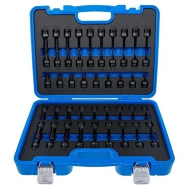 Smūginių antgalių 1/2" rinkinys | Hex, Torx, Spline | 56 vnt BGS Smūginių antgalių 1/2" rinkinys | Hex, Torx, Spline | 56 vnt BGS