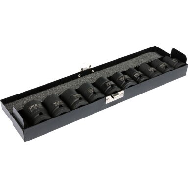 Smūginių galvučių rinkinys, šešiakampės 12,5 mm (1/2") 10 - 22 mm 10 vnt. Smūginių galvučių rinkinys, šešiakampės 12,5 mm (1/2") 10 - 22 mm 10 vnt.
