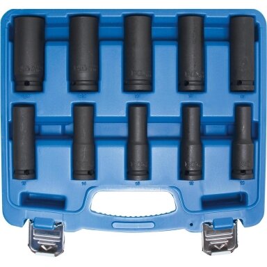 Smūginių ilgų galvučių rinkinys 1/2" 10-24mm 14vnt. Smūginių ilgų galvučių rinkinys 1/2" 10-24mm 14vnt.