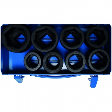 Smūginės galvutės 1", 8vnt, 27-50 mm 2 Smūginės galvutės 1", 8vnt, 27-50 mm 2