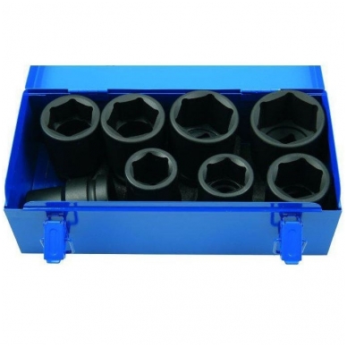 Smūginės galvutės 1", 8vnt, 27-50 mm Smūginės galvutės 1", 8vnt, 27-50 mm