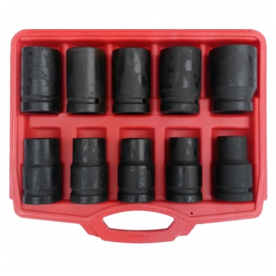 Smūginės galvutės ilgos 1" 10vnt. 17-41mm 1 Smūginės galvutės ilgos 1" 10vnt. 17-41mm 1