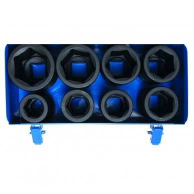 Smūginės galvutės ilgos 1", 8vnt, 27-50 mm (5500) 1 Smūginės galvutės ilgos 1", 8vnt, 27-50 mm (5500) 1