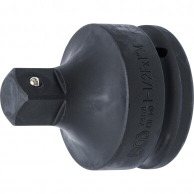 Smūginis adapteris 38 mm (1 1/2") - išorinis kvadratas 25 mm (1") Smūginis adapteris 38 mm (1 1/2") - išorinis kvadratas 25 mm (1")