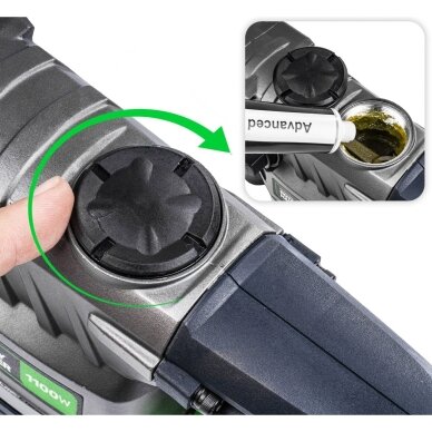 Smūginis perforatorius WUBER SDS+ 1100W su 5J smūgio jėga 7