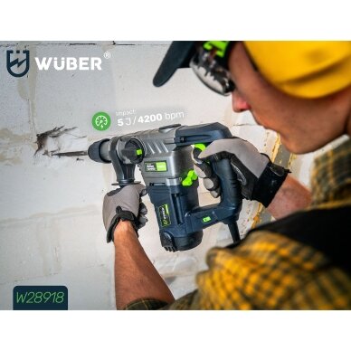 Smūginis perforatorius WUBER SDS+ 1100W su 5J smūgio jėga 11
