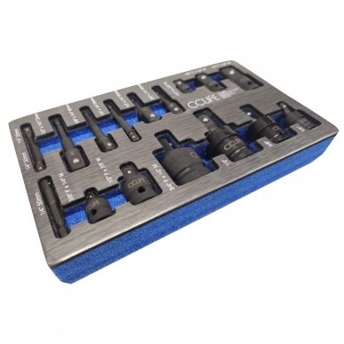 Smūginių adapterių ir šarnyrų, kardanų rinkinys Cr-Mo 17vnt. Essen Tools H640617 1 Smūginių adapterių ir šarnyrų, kardanų rinkinys Cr-Mo 17vnt. Essen Tools H640617 1