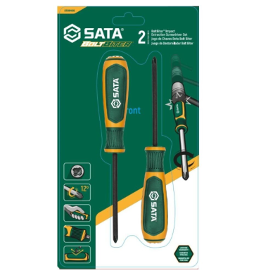 Smūginių atsuktuvų rinkinys 2vnt., (pl./PH) SATA 2 Smūginių atsuktuvų rinkinys 2vnt., (pl./PH) SATA 2
