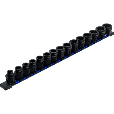 Smūginių galvučių rinkinys | šešiakampės | ypač plonos | 12,5 mm (1/2") | 10–24 mm | 15 vnt. BGS 2