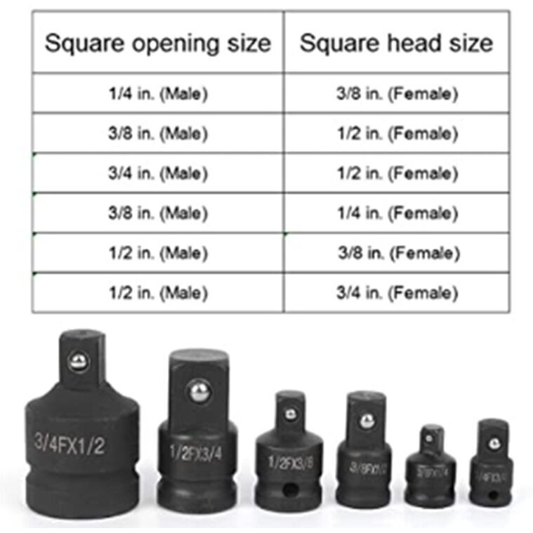 Smūginių adapterių rinkinys 6 vnt. 8