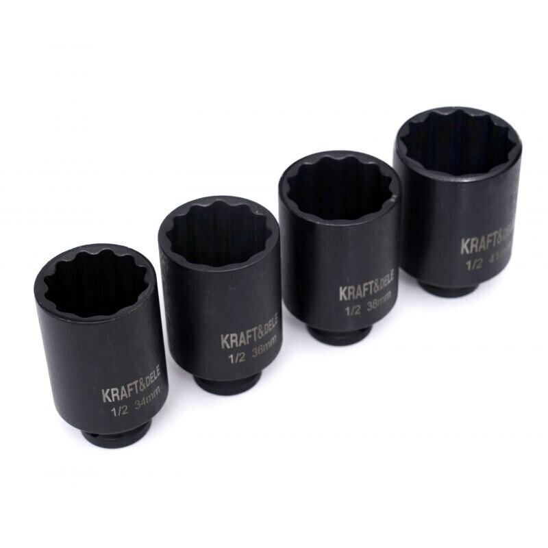 Smūginių galvučių rinkinys 1/2'' 4vnt. 2 Smūginių galvučių rinkinys 1/2'' 4vnt. 2