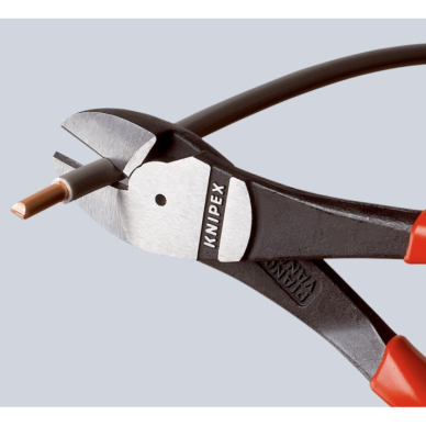 Šoninio kirpimo jėgos replės ergonomiška rankena 200 mm KNIPEX 3