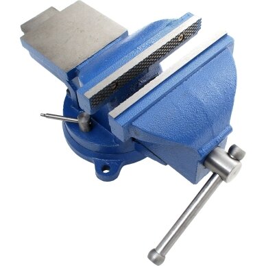 Spaustuvas su priekalu 125 mm su 360° pasukimu Kraftdele 9 Spaustuvas su priekalu 125 mm su 360° pasukimu Kraftdele 9
