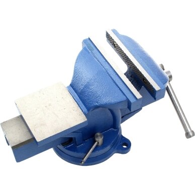 Spaustuvas su priekalu 125 mm su 360° pasukimu Kraftdele 7 Spaustuvas su priekalu 125 mm su 360° pasukimu Kraftdele 7