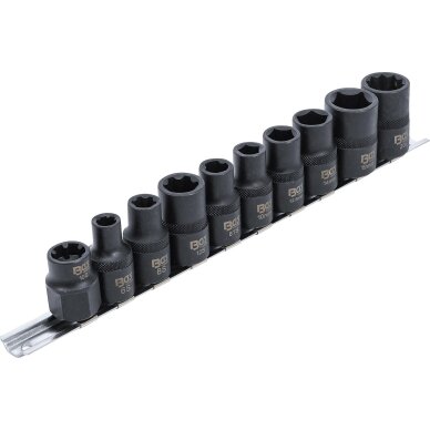 Specialios automobilinės galvutės | 3- / 5- / 6- / 10 kampų | 10 vnt. (2560) BGS