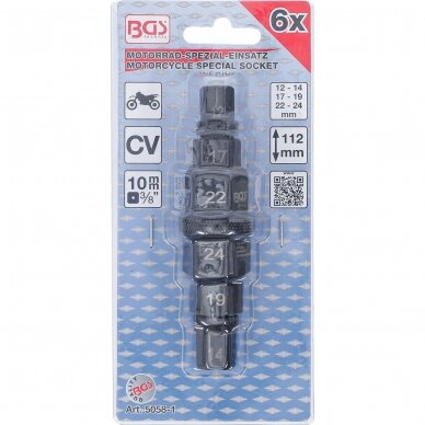 Specialus adapteris 10 mm (3/8") 12 - 24 mm 3