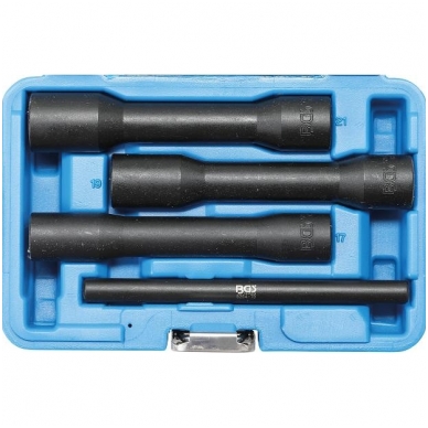 Specialus ilgų galvučių rinkinys varžtams ir veržlėms 12,5mm(1/2") 17-21mm 4 vnt. Specialus ilgų galvučių rinkinys varžtams ir veržlėms 12,5mm(1/2") 17-21mm 4 vnt.
