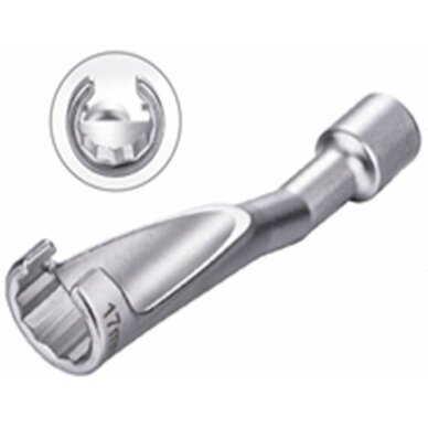 Specialus įpurškimo linijų veržliaraktis | Mercedes-Benz | 12,5 mm (1/2") | 19 mm (SK920071) 1 Specialus įpurškimo linijų veržliaraktis | Mercedes-Benz | 12,5 mm (1/2") | 19 mm (SK920071) 1