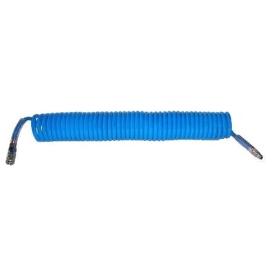 Spiralinė poliuretaninė žarna su vožtuvais 8x12mm 5m Spiralinė poliuretaninė žarna su vožtuvais 8x12mm 5m