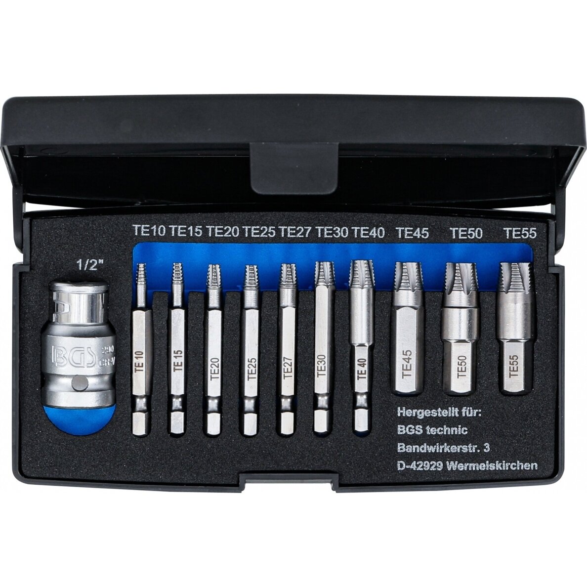 Sraigtiniai ištraukikliai | sugadintiems T-Star (Torx) T10 - T55 | 11 vnt. 9170 BGS Technik 3 Sraigtiniai ištraukikliai | sugadintiems T-Star (Torx) T10 - T55 | 11 vnt. 9170 BGS Technik 3
