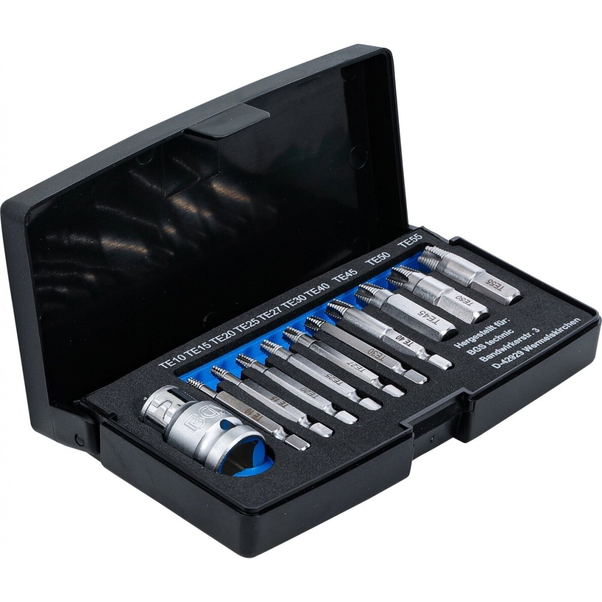 Sraigtiniai ištraukikliai | sugadintiems T-Star (Torx) T10 - T55 | 11 vnt. 9170 BGS Technik Sraigtiniai ištraukikliai | sugadintiems T-Star (Torx) T10 - T55 | 11 vnt. 9170 BGS Technik