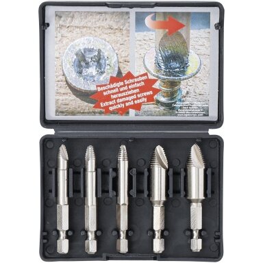Sraigtiniai ištraukikliai | # 0- # 3 | 5 vnt. 50410 BGS Technik Sraigtiniai ištraukikliai | # 0- # 3 | 5 vnt. 50410 BGS Technik