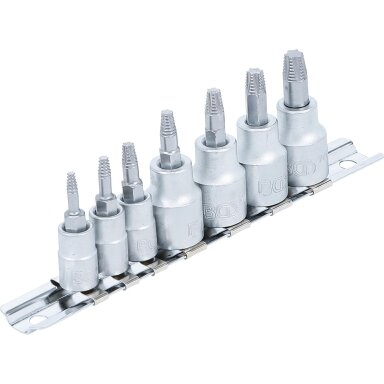 Sraigtiniai ištraukikliai 6,3 mm (1/4") / 10 mm (3/8") T-Star (Torx) T10 - T40 7 vnt.
