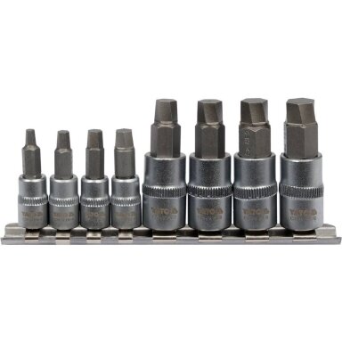 Sraigtiniai ištraukikliai pažeistam hex 6.3 mm (1/4") / 10 mm (3/8") 3 - 10 mm 8 vnt. YT-04580 YATO