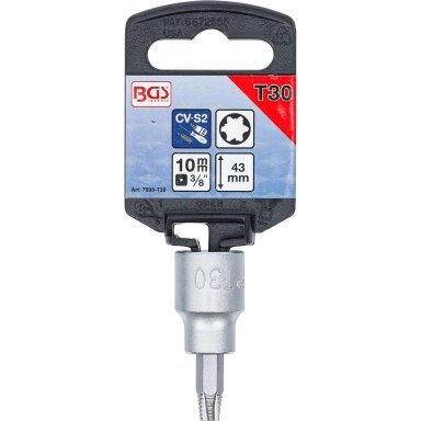 Sraigtinis ištraukimo antgalis | 10 mm (3/8") | pažeistam T-Star (Torx) T30 7098-T30 BGS Technic Sraigtinis ištraukimo antgalis | 10 mm (3/8") | pažeistam T-Star (Torx) T30 7098-T30 BGS Technic