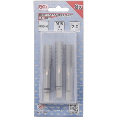 Sriegikliai | pirmas / vidurinis / galutinis sriegimas | M16 x 2.0 | 3 vnt. BGS