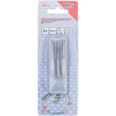 Sriegikliai | pirmas / vidurinis / galutinis sriegimas | M5 x 0.8 | 3 vnt. BGS