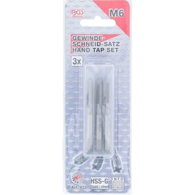 Sriegikliai | pirmas / vidurinis / galutinis sriegimas | M6 x 1.0 | 3 vnt. BGS