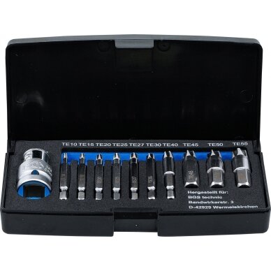 Sraigtiniai ištraukikliai | sugadintiems T-Star (Torx) T10 - T55 | 11 vnt. 9170 BGS Technik 1 Sraigtiniai ištraukikliai | sugadintiems T-Star (Torx) T10 - T55 | 11 vnt. 9170 BGS Technik 1