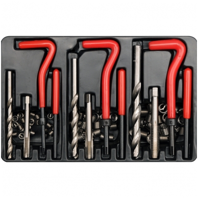 Sriegio atnaujinimo, remonto rinkinys M6x1/M8x1,25/M10x1,5. 88 vnt. Sriegio atnaujinimo, remonto rinkinys M6x1/M8x1,25/M10x1,5. 88 vnt.