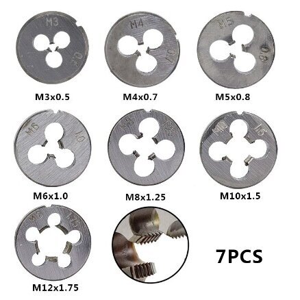 Sriegiklių ir sriegpjovių rinkinys M3-M12 32 vnt. 3 Sriegiklių ir sriegpjovių rinkinys M3-M12 32 vnt. 3