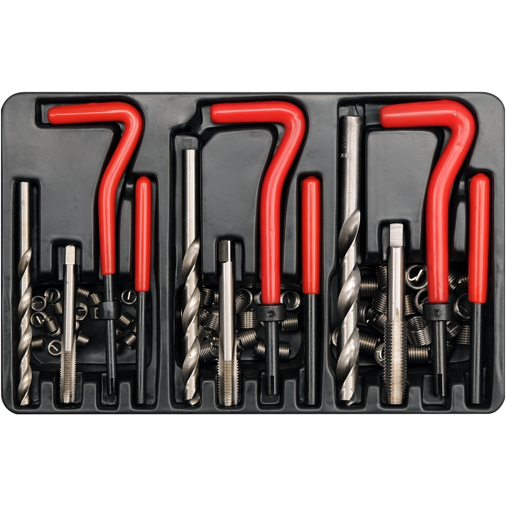 Sriegio atnaujinimo, remonto rinkinys M6x1/M8x1,25/M10x1,5. 88 vnt. Sriegio atnaujinimo, remonto rinkinys M6x1/M8x1,25/M10x1,5. 88 vnt.