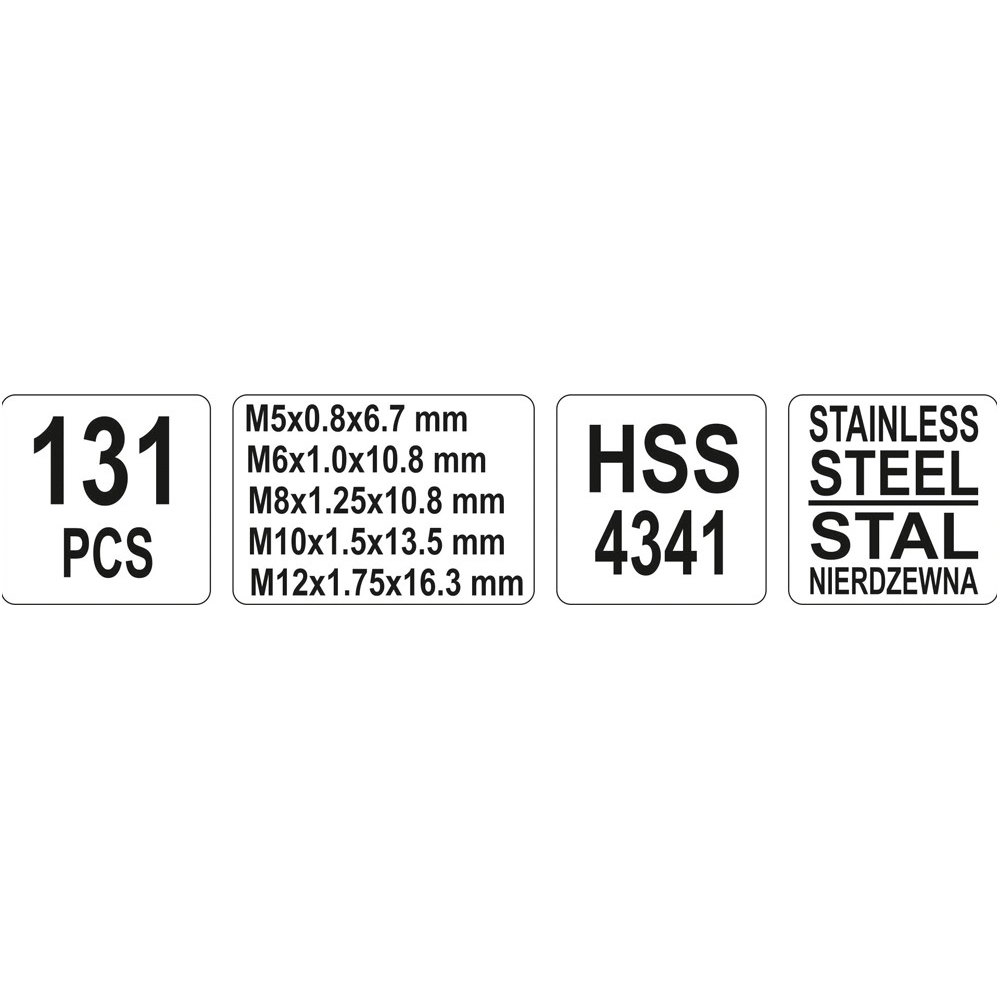 Sriegio darymo, atnaujinimo, remonto rinkinys M5-M12, 131vnt. 2