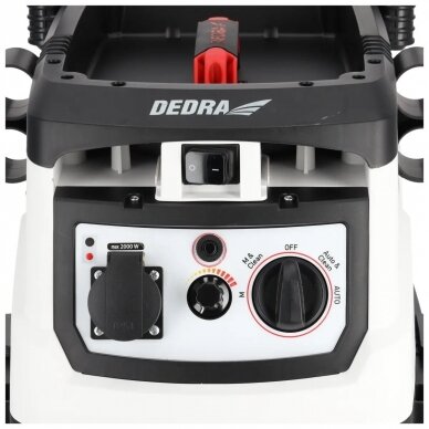 Statybinis dulkių siurblys su automatinio filtro valymo funkcija, 1600W, 40L, M klasės filtras, DEDRA DED6609 2 Statybinis dulkių siurblys su automatinio filtro valymo funkcija, 1600W, 40L, M klasės filtras, DEDRA DED6609 2