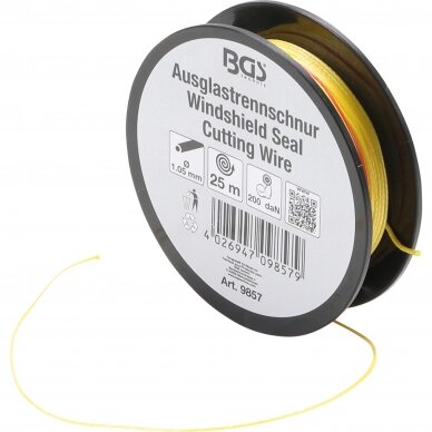Stiklo pjovimo trosas, 25m 200daN BGS 9857 Stiklo pjovimo trosas, 25m 200daN BGS 9857