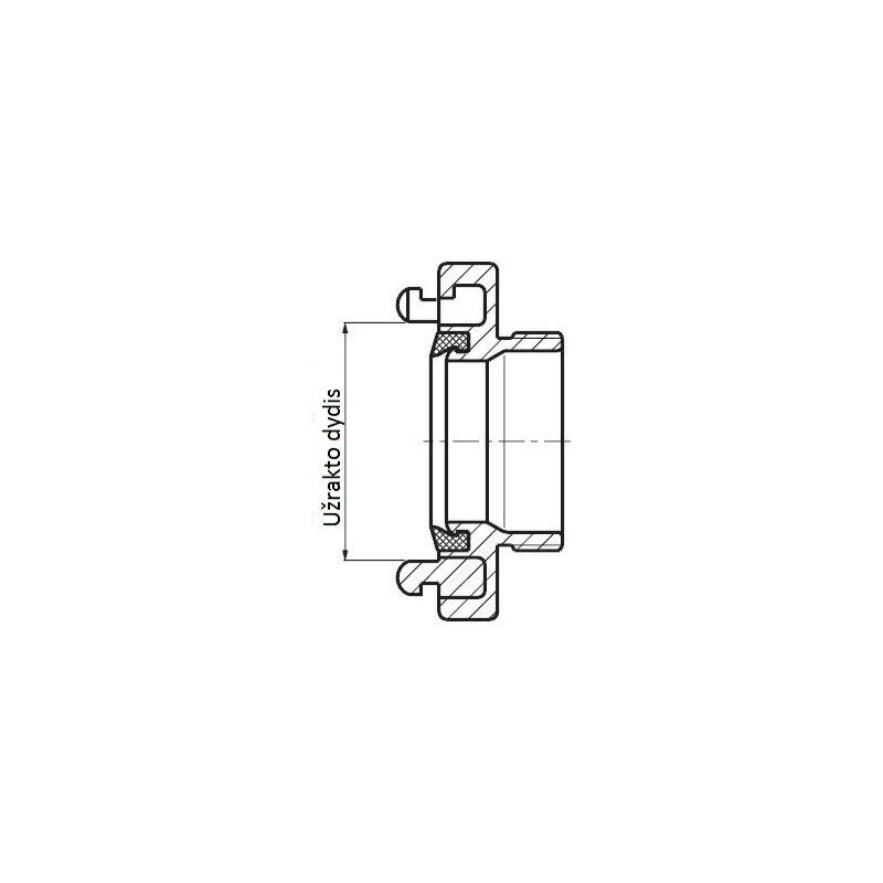 STORZ A tipo jungtys su vidiniu sriegiu 2"/50mm 1