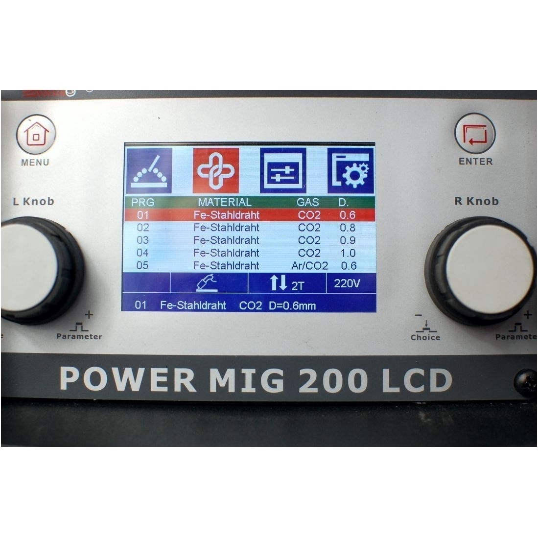 Suvirinimo pusautomatis WTL POWER MIG200LCD, 200A, 230V 3 Suvirinimo pusautomatis WTL POWER MIG200LCD, 200A, 230V 3