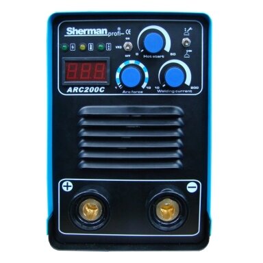 Suvirinimo aparatas MMA 200A, ARC 200C, 230V, Sherman Suvirinimo aparatas MMA 200A, ARC 200C, 230V, Sherman