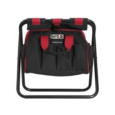 Sudedama kėdutė su įrankių krepšiu ir kišenėmis YATO 1