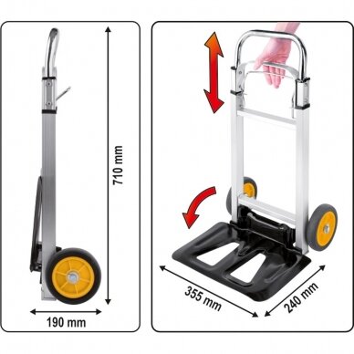 Sudedamas transportavimo vežimėlis 90kg Vorel 78661 6 Sudedamas transportavimo vežimėlis 90kg Vorel 78661 6