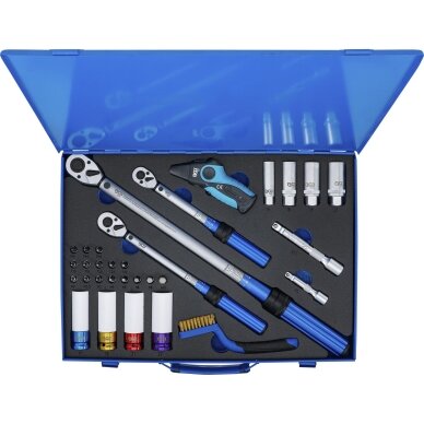 Sukimo momento veržliarakčių rinkinys | 6,3 mm (1/4"), 10 mm (3/8"), 12,5 mm (1/2") | 31 vnt. BGS 3 Sukimo momento veržliarakčių rinkinys | 6,3 mm (1/4"), 10 mm (3/8"), 12,5 mm (1/2") | 31 vnt. BGS 3