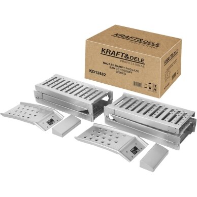 Sulankstomos užvažiavimo rampos automobiliui 2200kg Kraftdele 11