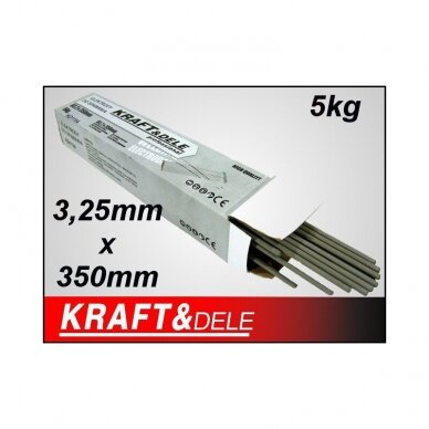 Suvirinimo elektrodai 3,2 X 350mm 5kg Kraftdele 1 Suvirinimo elektrodai 3,2 X 350mm 5kg Kraftdele 1