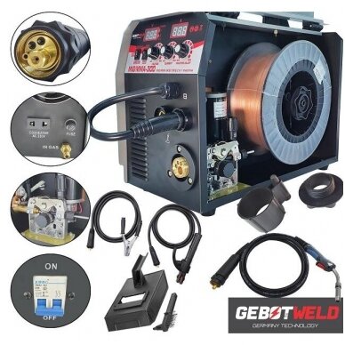 Suvirinimo pusautomatis inverterinis 2in1 MIG+MMA 300A Gebot Weld Suvirinimo pusautomatis inverterinis 2in1 MIG+MMA 300A Gebot Weld