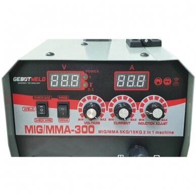 Suvirinimo pusautomatis inverterinis 2in1 MIG+MMA 300A Gebot Weld 3